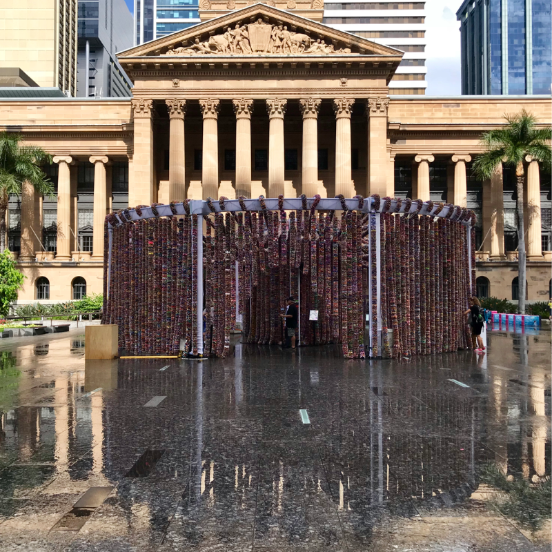 One Million hand woven stars, on display in Brisbane, 2018 Gold Coast Commonwealth Games.